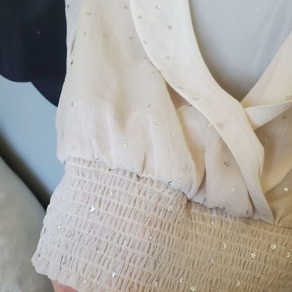 NWT Sheer silver star blouse - Picture 3 of 6